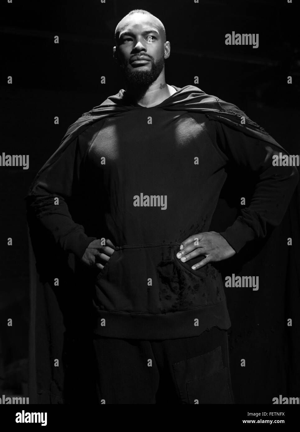 NEW YORK, NY - 3. Februar 2016: Tyson Beckford Posen bei Greg Lauren Präsentation bei der NYFW Herren F/W 2016 Stockfoto