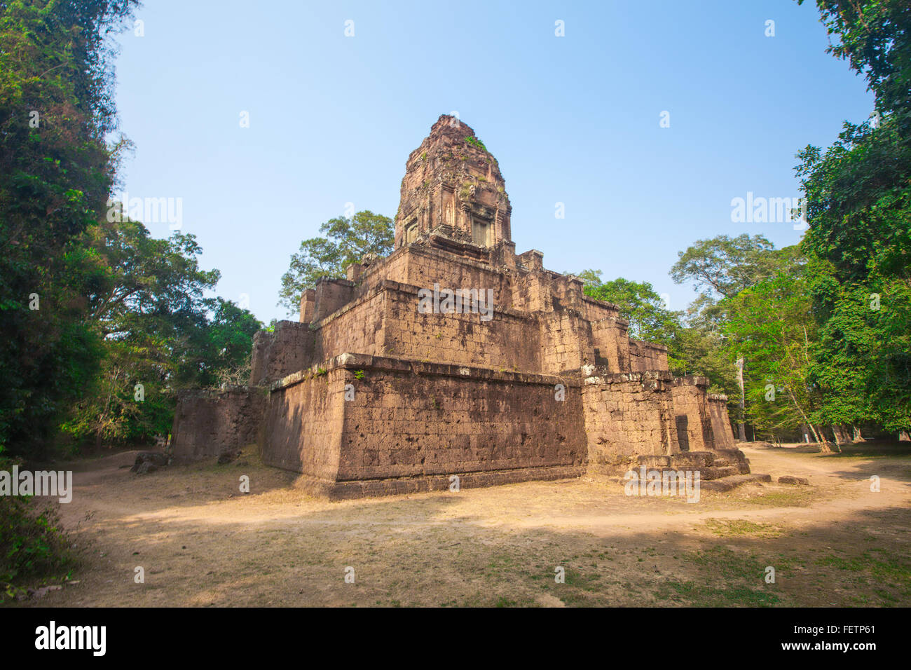 Baksei Chamkrong, 10. Jahrhundert Hindu Pyramide Tempel in Kambodscha, Provinz Siem Reap Stockfoto