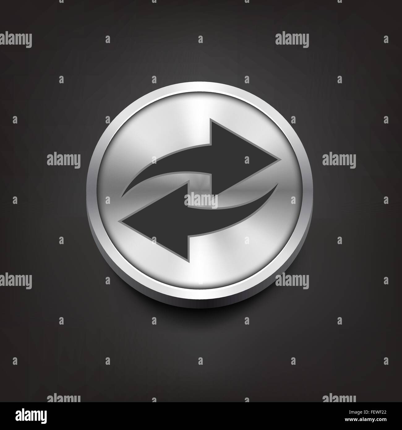 Zwei Pfeile in grauen Farben Stock Vektor