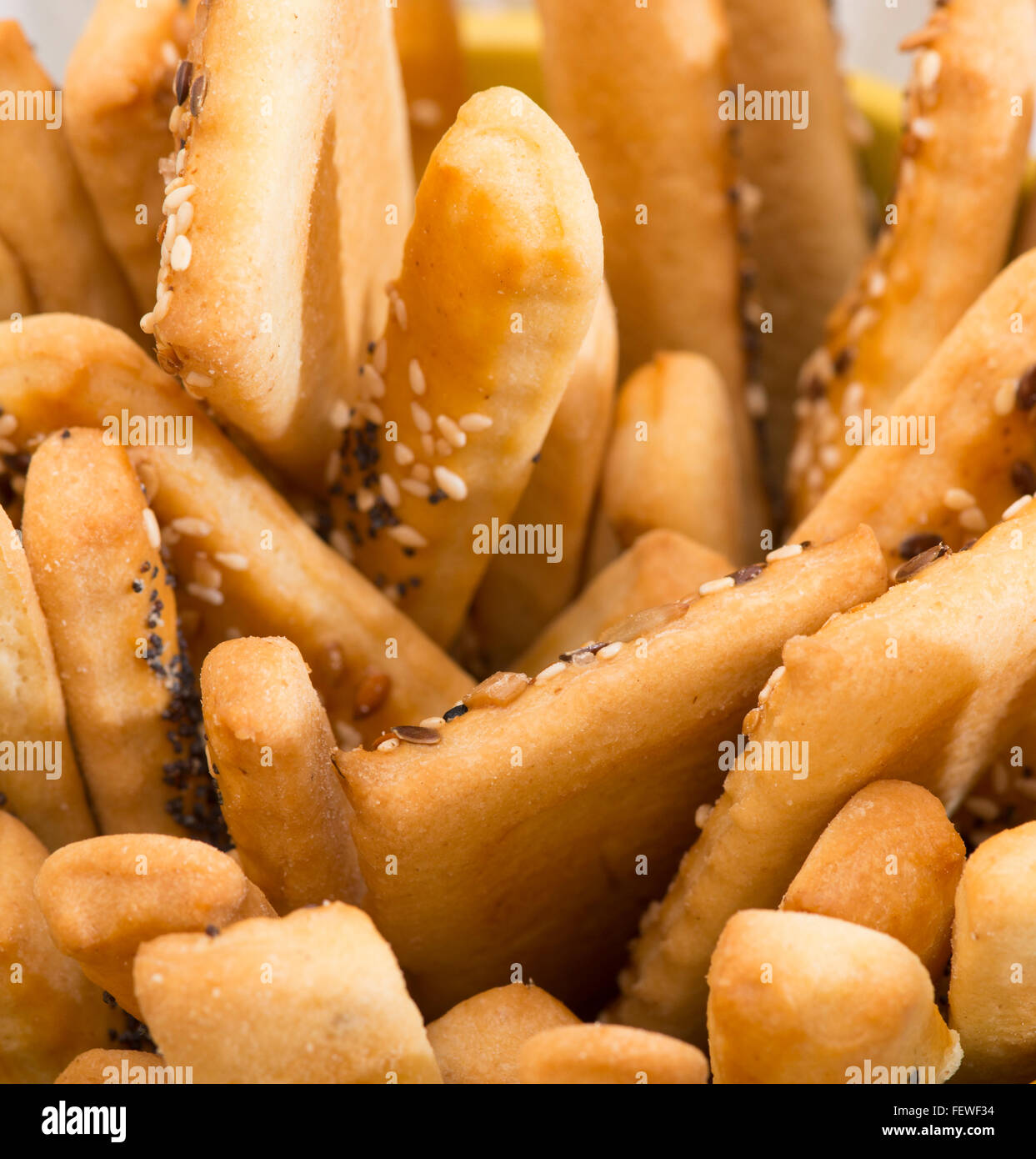 Brot-sticks mit Sesam. Selektiven Fokus Stockfoto