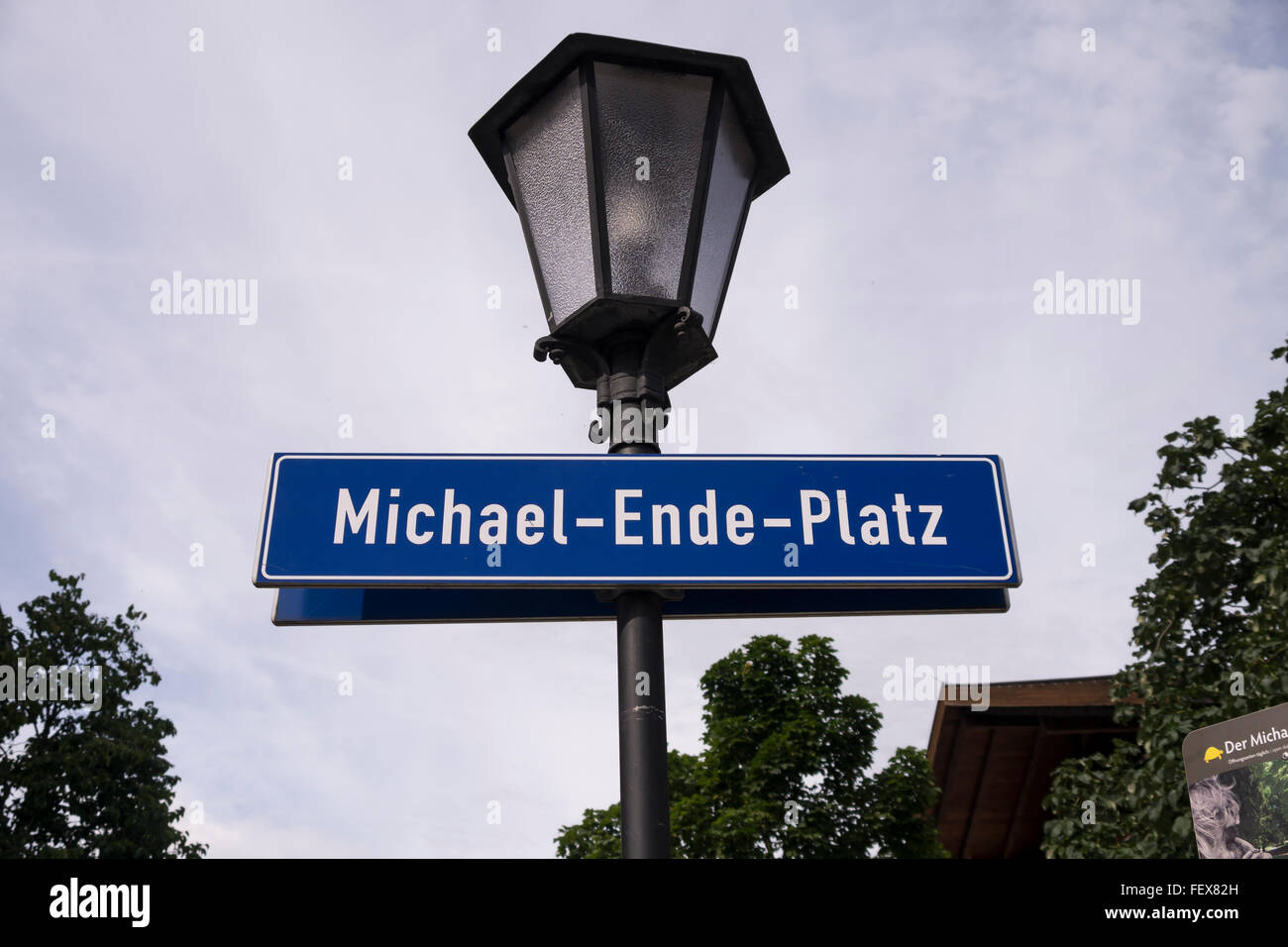 Michael Ende Platte in Garmisch Politbarometer Stockfoto