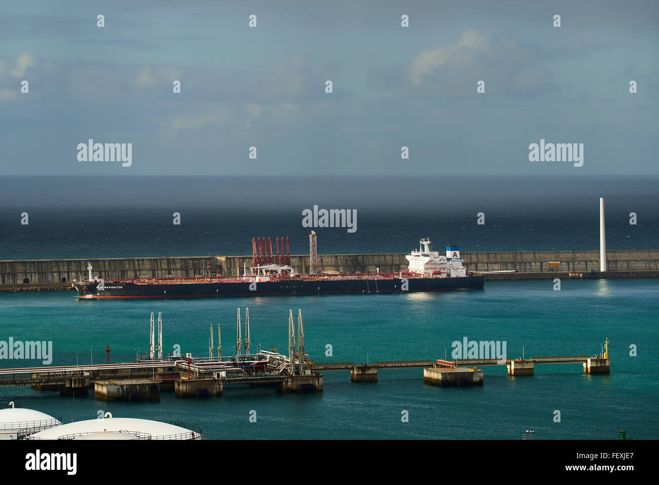 Hafen von Bilbao, Vizcaya, Baskisches Land, Spanien, Europa Stockfoto
