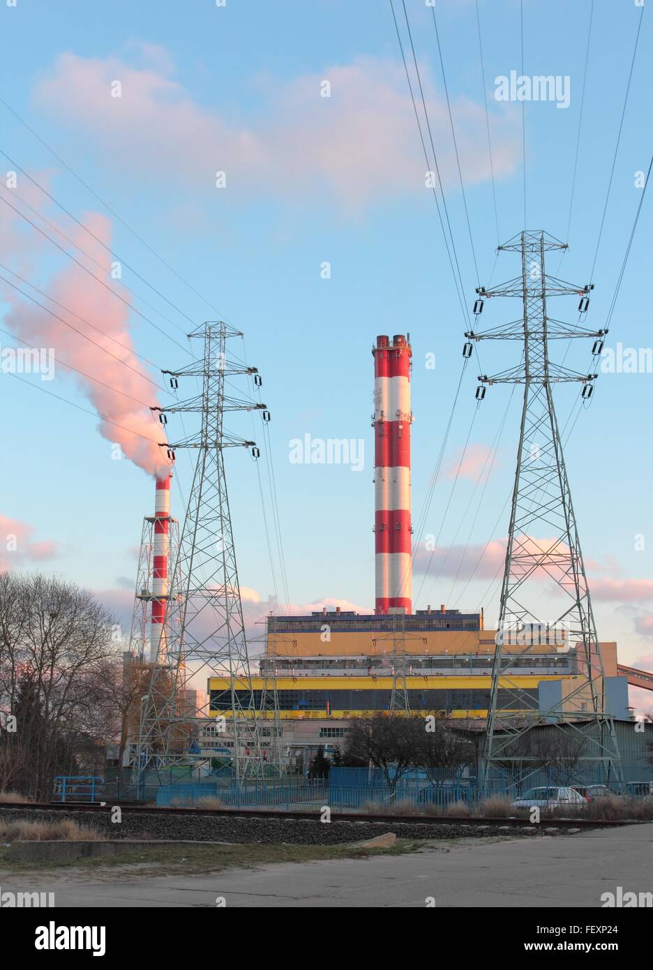 Kraftwerk produzieren Wärme und Energie für die Stadt, Gdynia, Polen Stockfoto