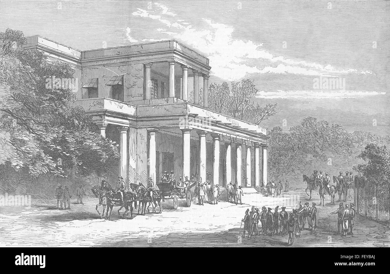Indien den Aufenthalt von Vadodara, Prince Of Wales 1875. Illustrierte London News Stockfoto