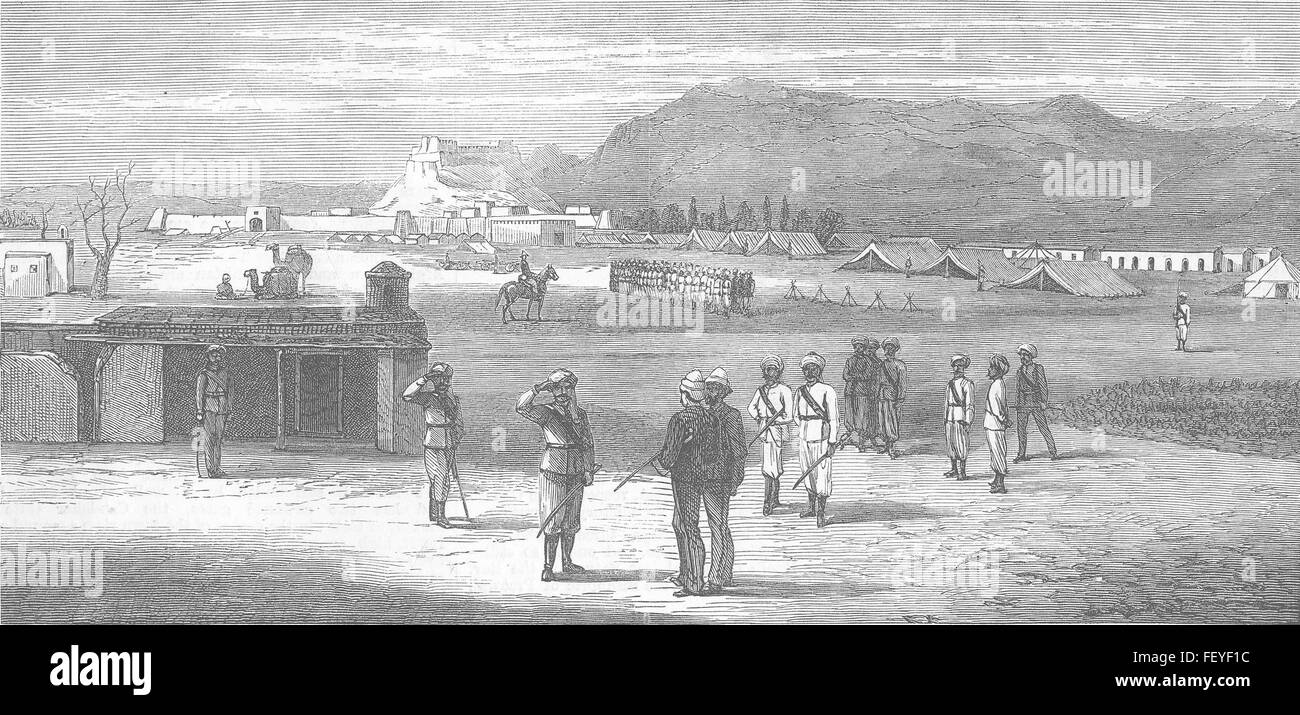 PAKISTAN Quetta in Belutschistan, britische Truppen 1878. Illustrierte London News Stockfoto