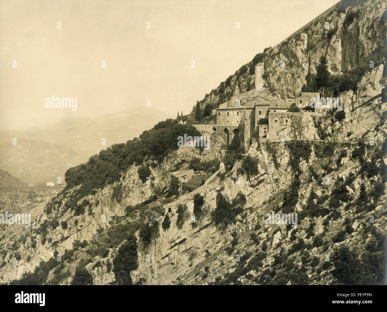 Sacro Speco, Subiaco, Italien Stockfoto