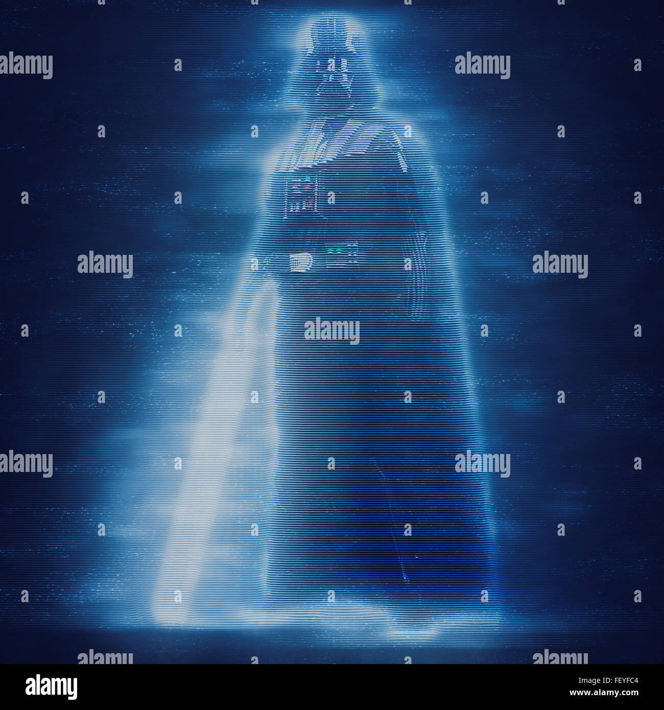 Digital Enhancement Darth Vader Star Wars Actionfigur Stockfoto