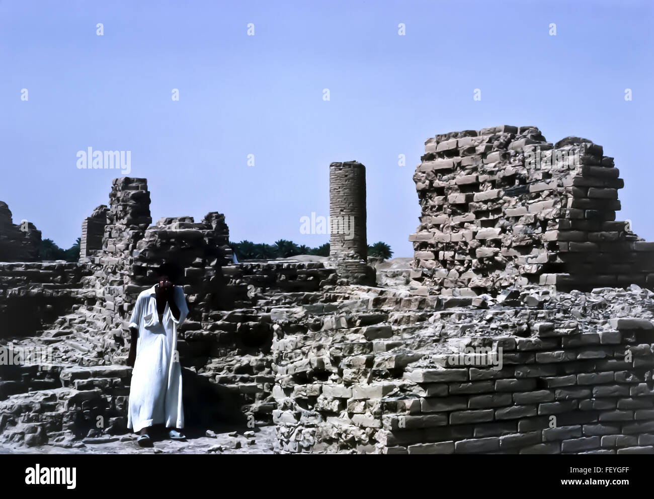 AA 6850. Archivierung der 1960er Jahre Babylon Ruinen, Irak Stockfoto