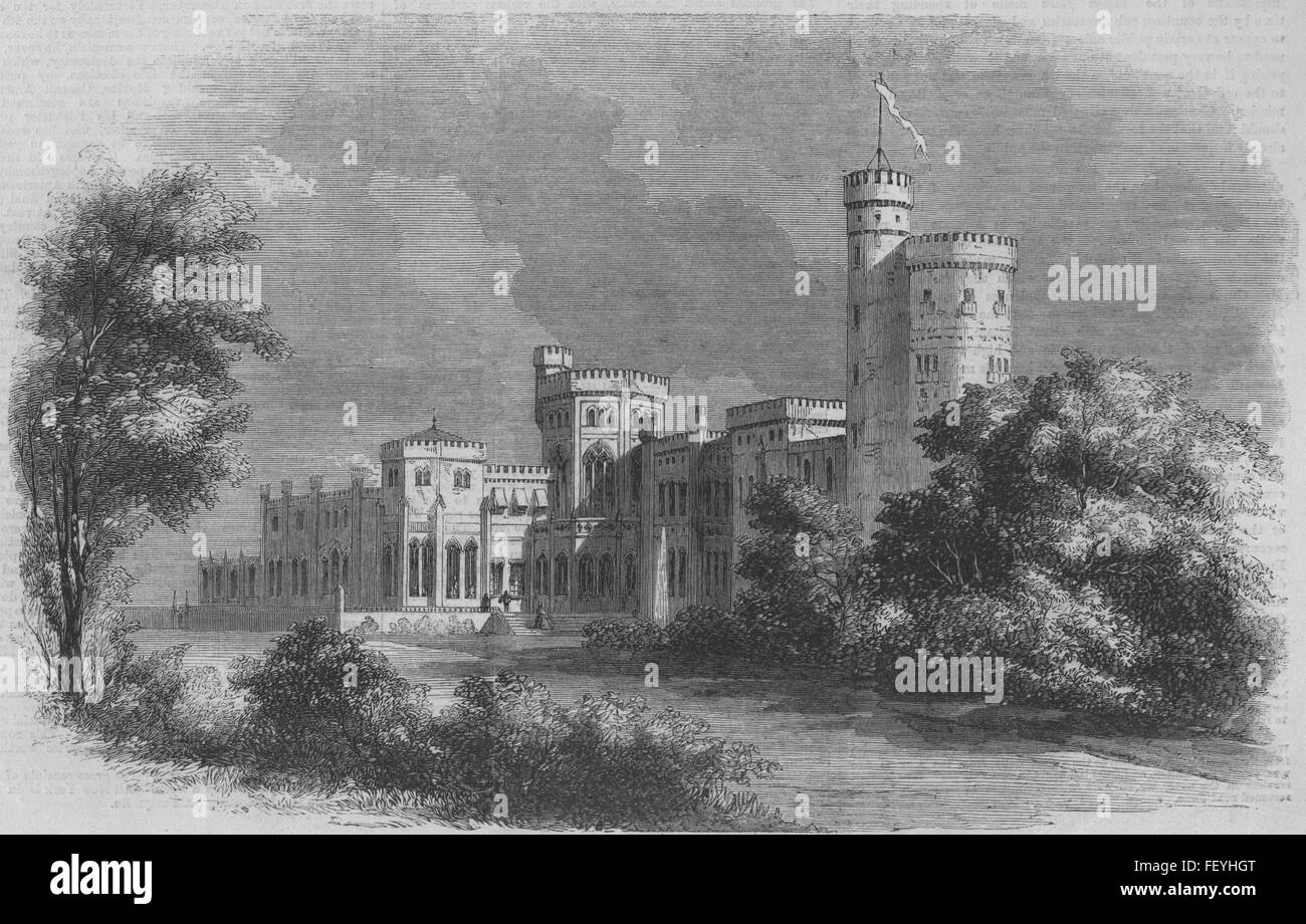 Deutschland-Babelsberg (Prinz Friedrich von Preußen) 1858. Illustrierte London News Stockfoto