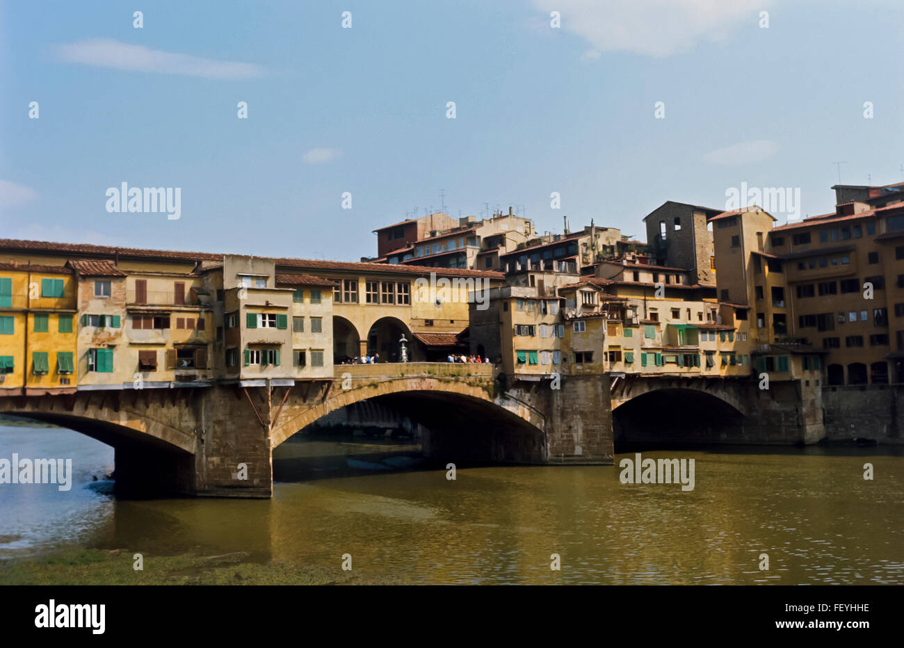 AA 6877. Archivierung der 1970er Jahre, Ponte Vecchio, Florenz, Toskana, Italien Stockfoto