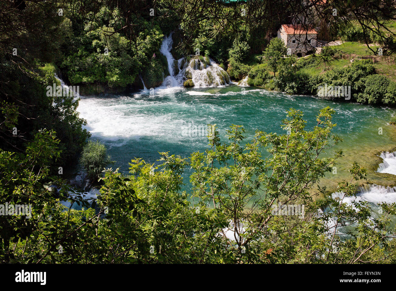 Die Wasserfälle im Nationalpark Krka, Kroatien Stockfoto