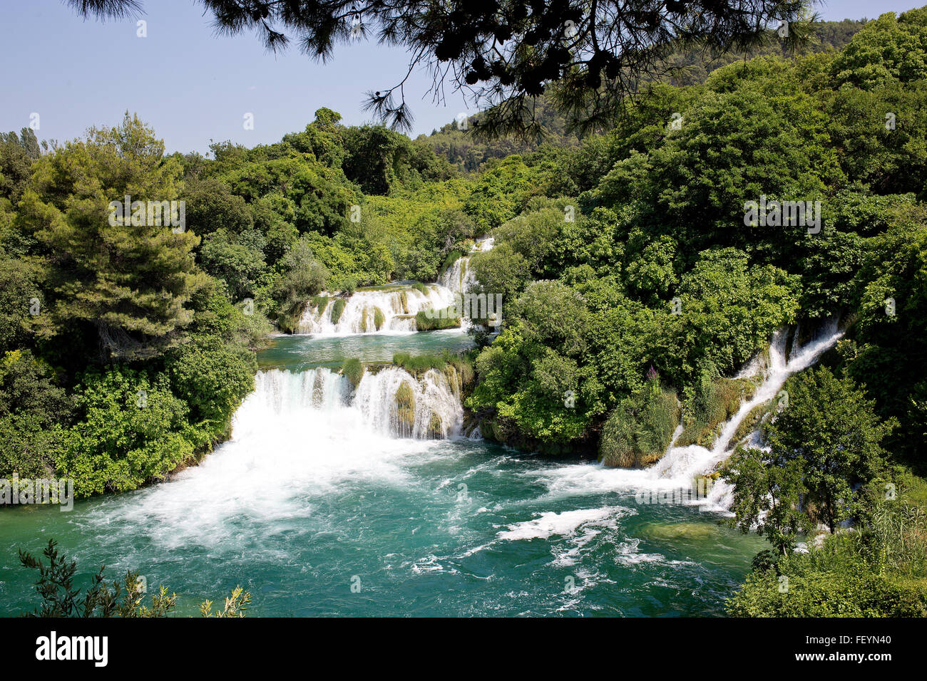 Die Wasserfälle im Nationalpark Krka, Kroatien Stockfoto