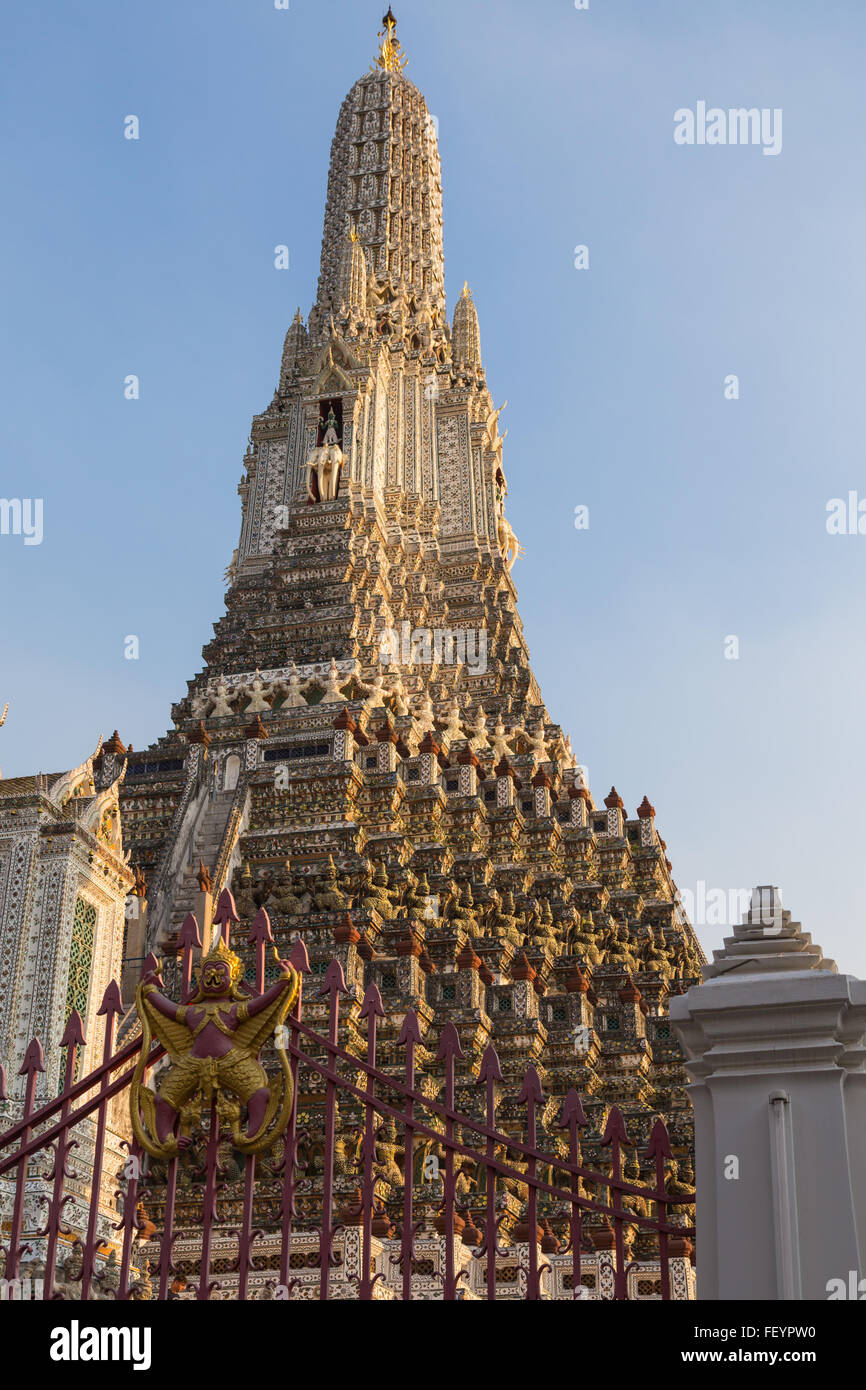Wat Arun Tempel in Bangkok Thailand. Stockfoto