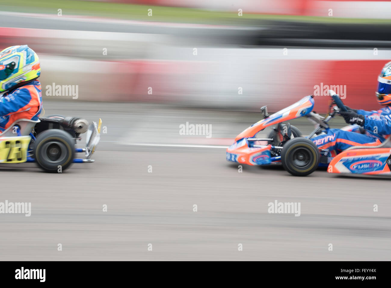Kart-Rennen Stockfoto