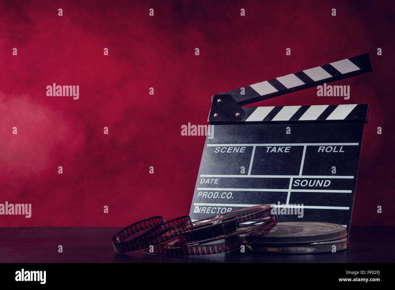 Retro-Film-Produktion-Zubehör-Still-Leben Stockfoto