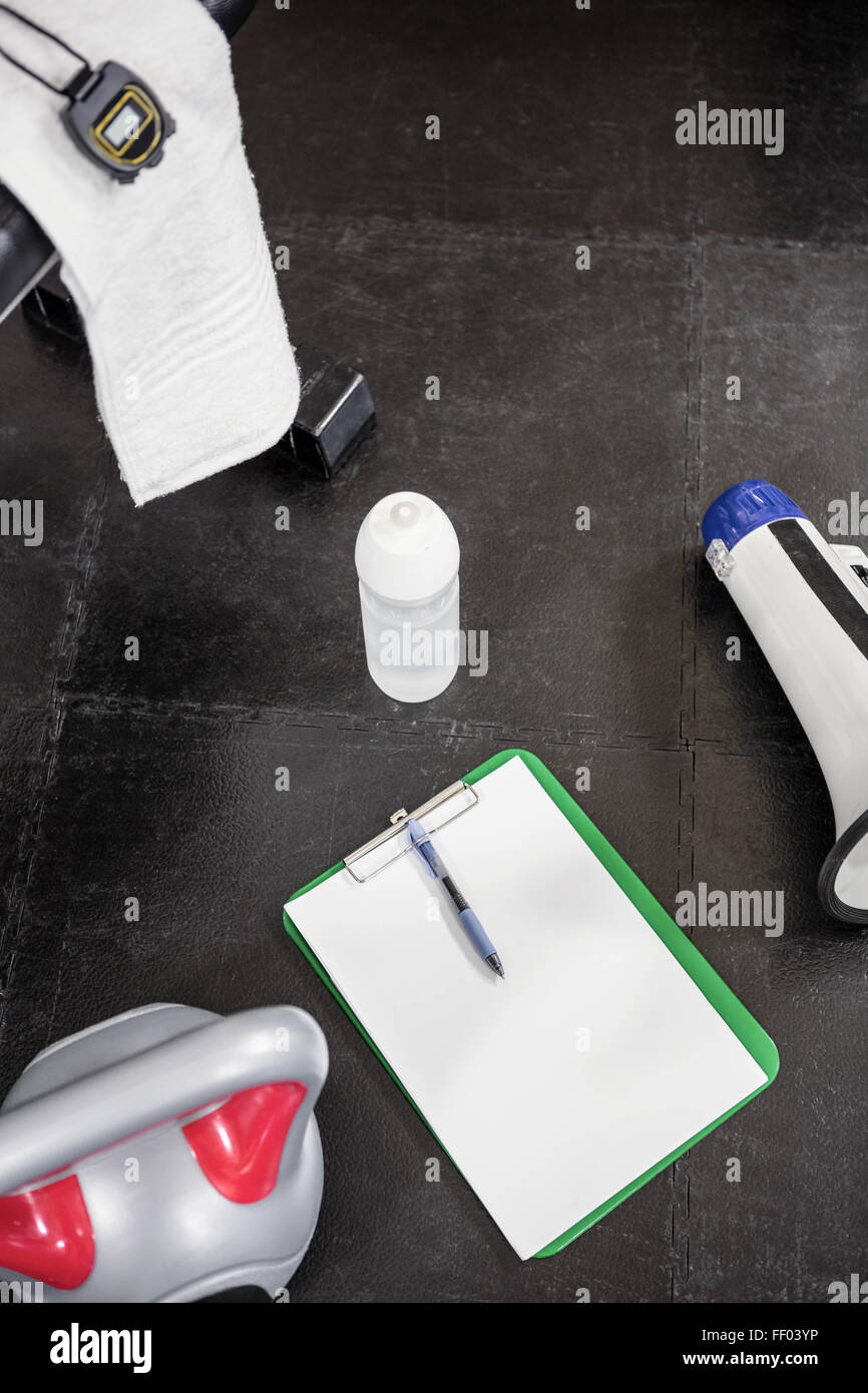 Fitnessraum ohne Personen Stockfoto