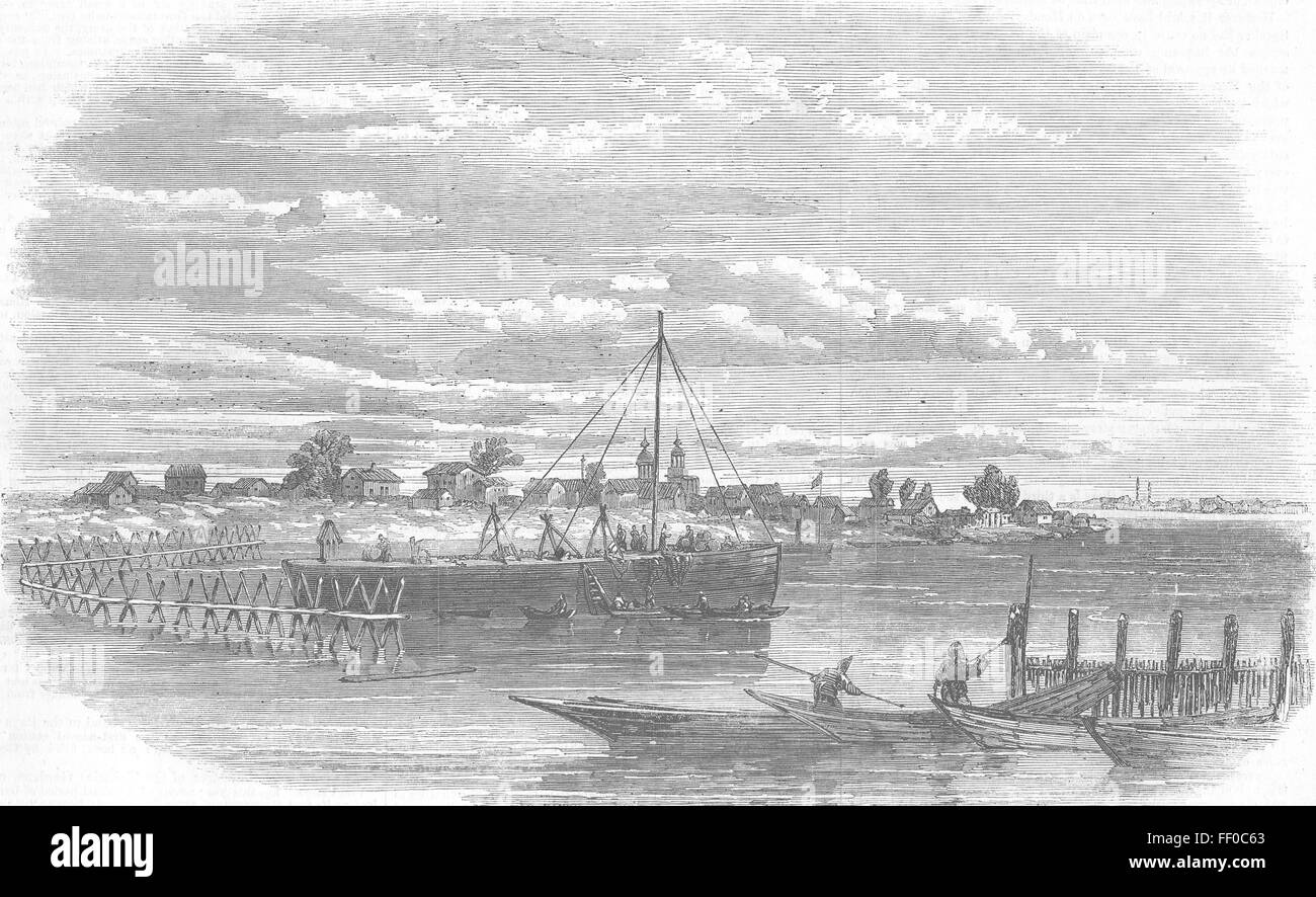 Russland-Fischfangstation unter Astrachan 1857. Illustrierte London News Stockfoto
