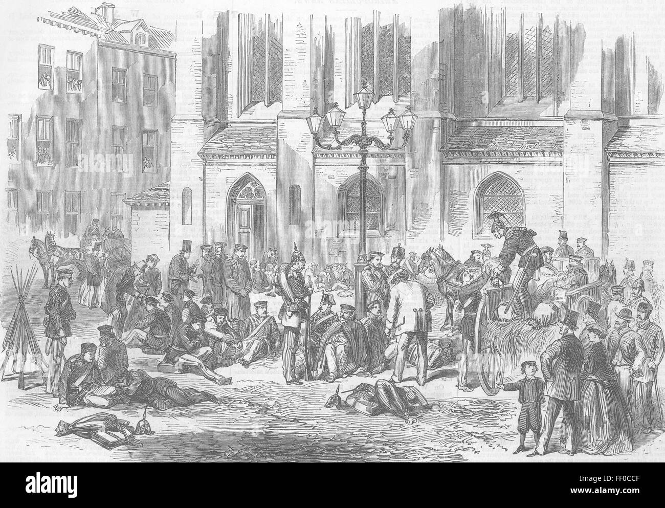 Deutschland preußisch-österreichischen Krieg krank preußische Truppen 1866. Illustrierte London News Stockfoto
