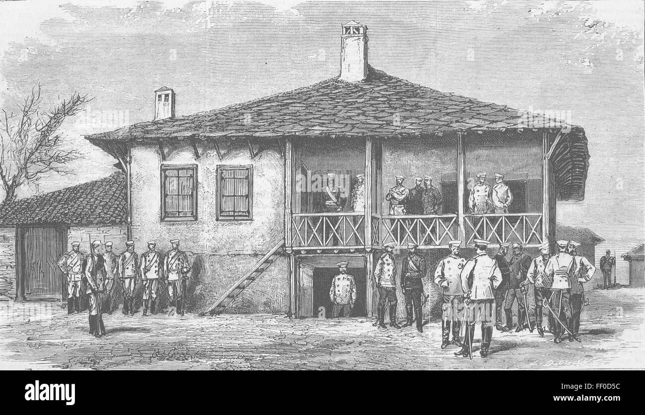 Russland russisch-türkischen Krieges russischen Zaren HQ, Poradim 1878. Die Bildwelt Stockfoto