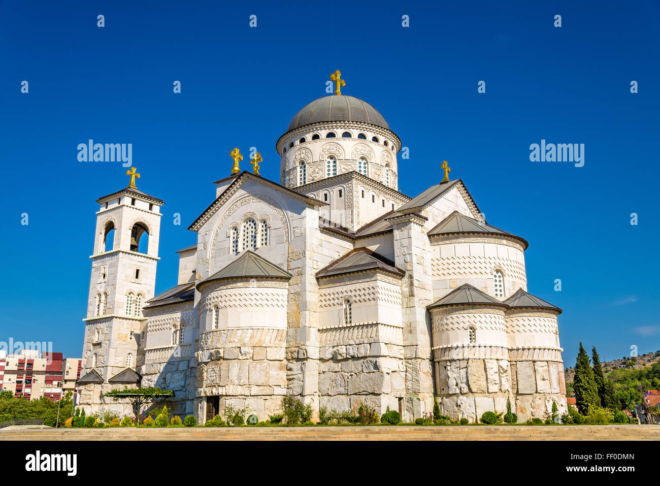 Kathedrale der Auferstehung Christi in Podgorica - Montenegro Stockfoto