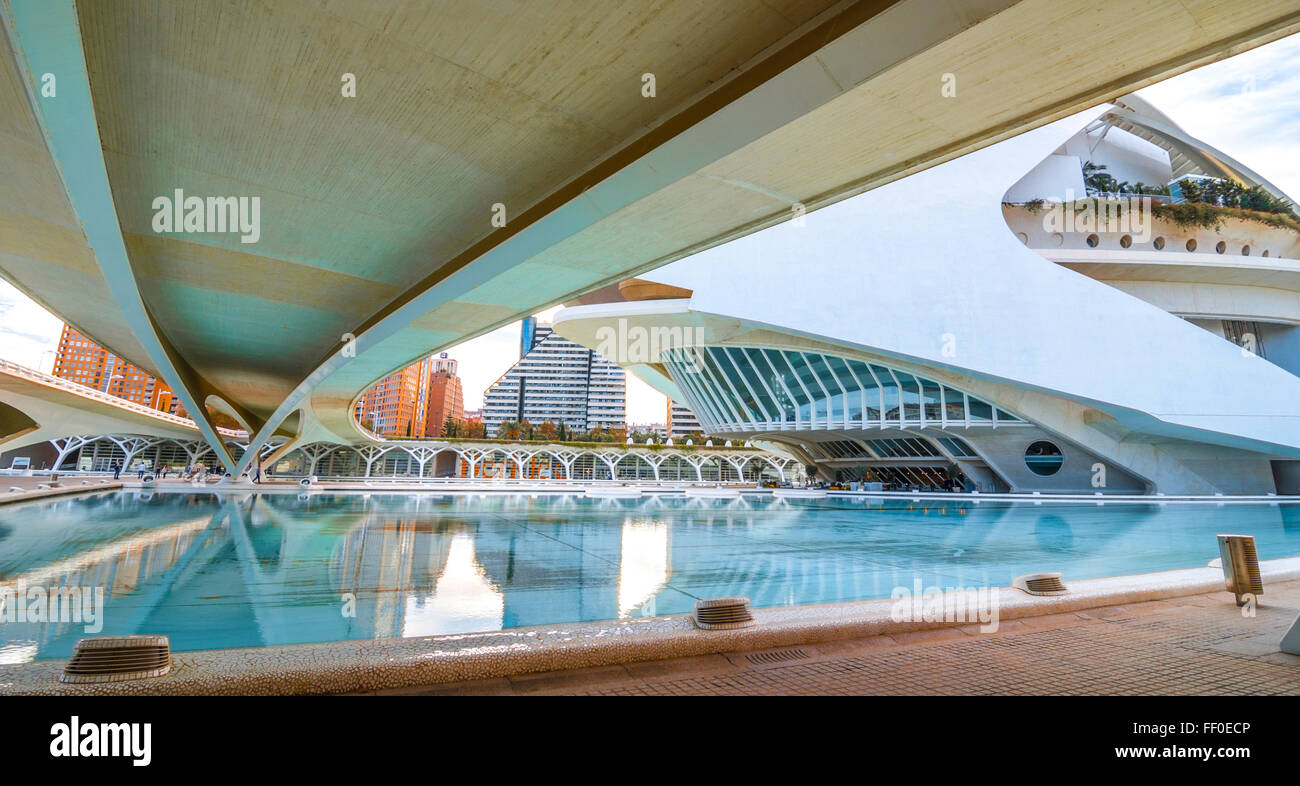 7. November 2013, Valencia, Spanien.  Das Opernhaus am Palau de Les Arts Reina Sofia, 3 Monate vor seiner äußeren Sanierung Stockfoto