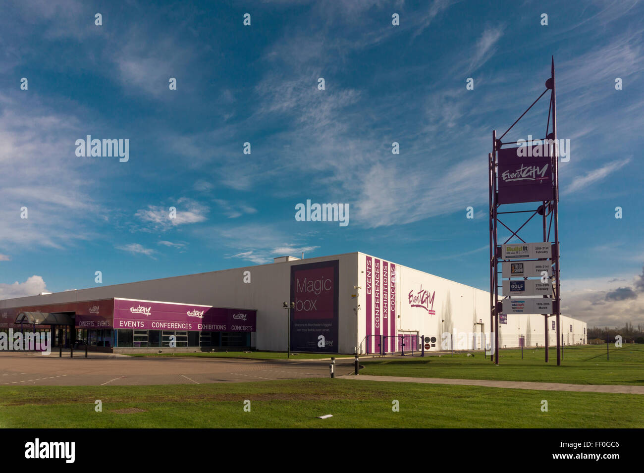 Veranstaltungsort Stadt Magic Box Ausstellung in Manchester Stockfoto