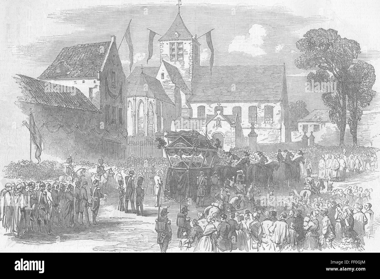 Belgien die Prozession 1850. Illustrierte London News Stockfoto