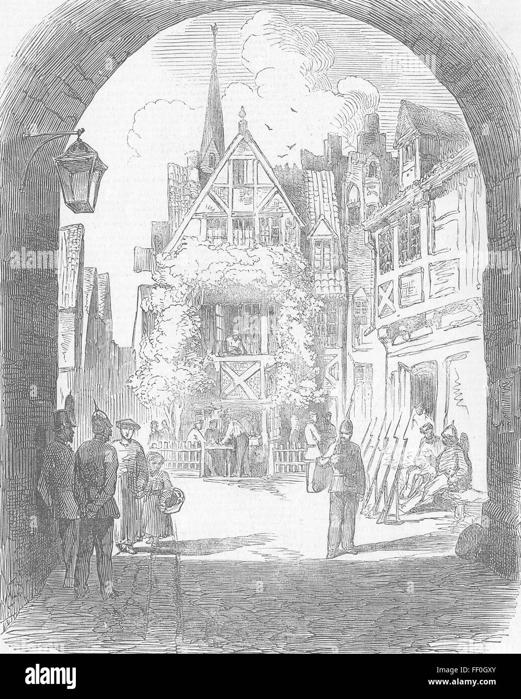 Deutschland Rendsburg 1850. Illustrierte London News Stockfoto
