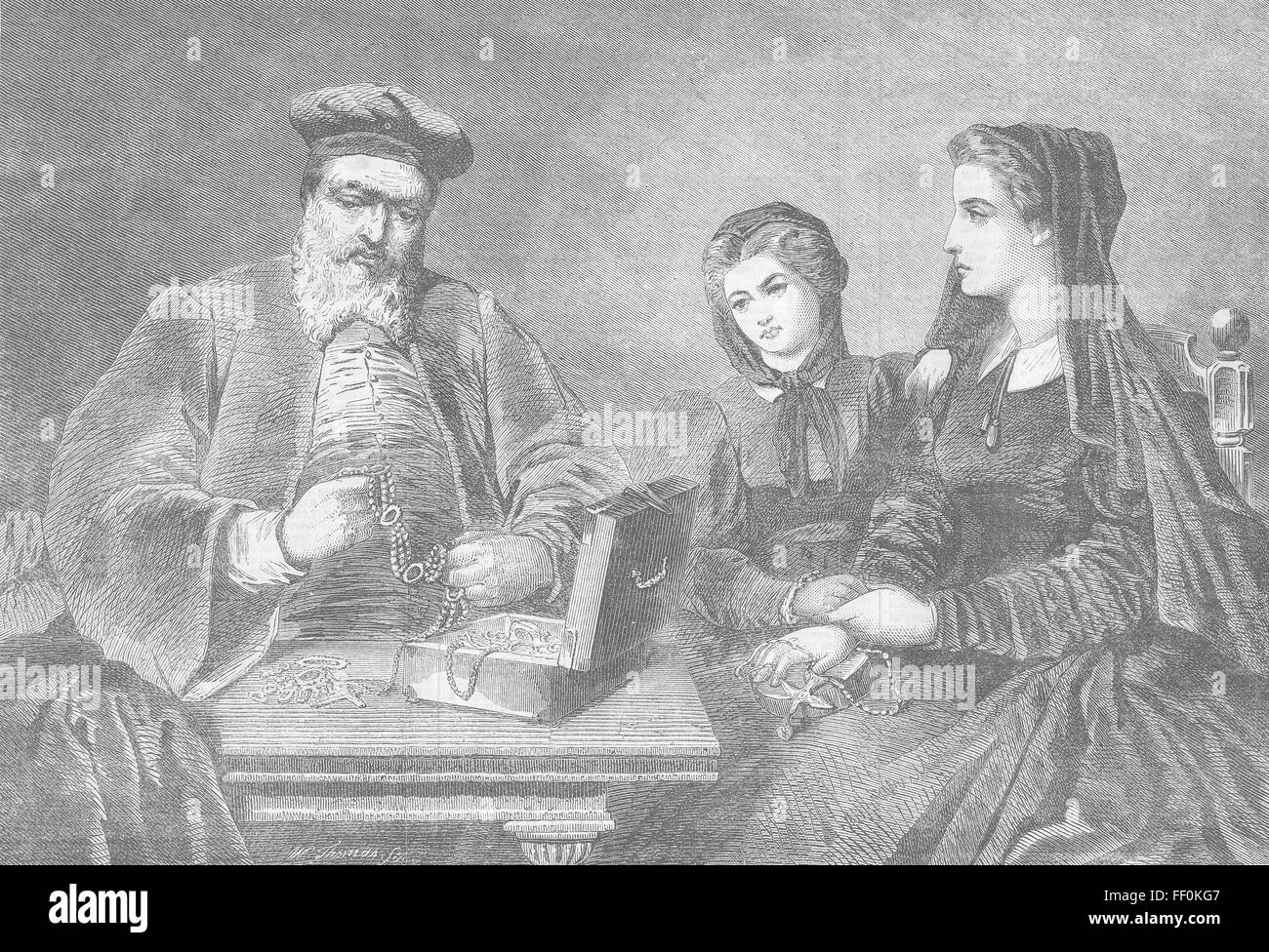 Porträts der Rückseite des Glücks 1864. Illustrierte London News Stockfoto