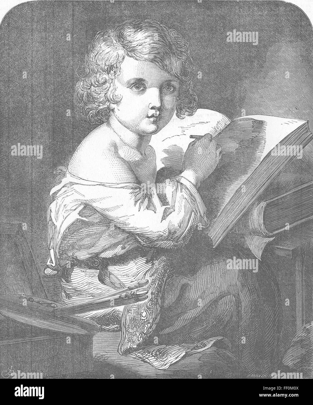 Künstler junge Künstler 1854. Illustrierte London News Stockfoto