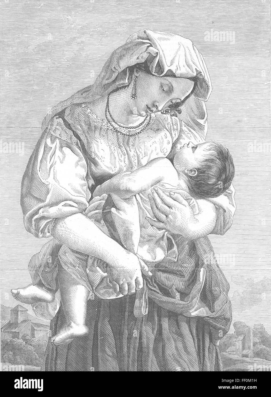 Kinder Mia Carissima 1854. Illustrierte London News Stockfoto