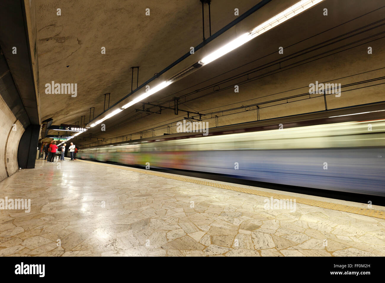 Die Metro von Rom, Italien; Metropolitana di Roma Stockfoto