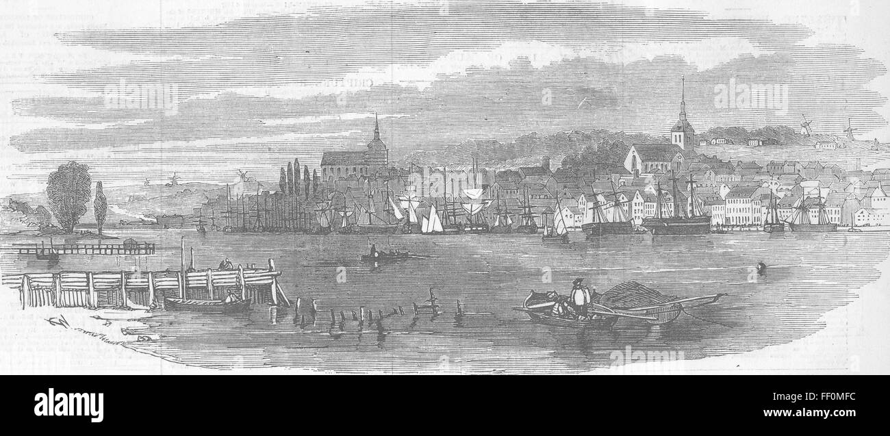 Deutschland Flensburg 1854. Illustrierte London News Stockfoto
