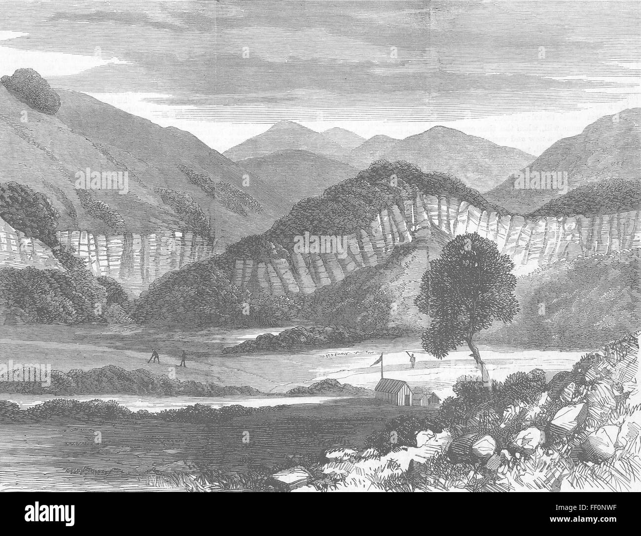 TRANSVAAL Speckboom Fluss, Pilgrim es Rest 1877. Illustrierte London News Stockfoto
