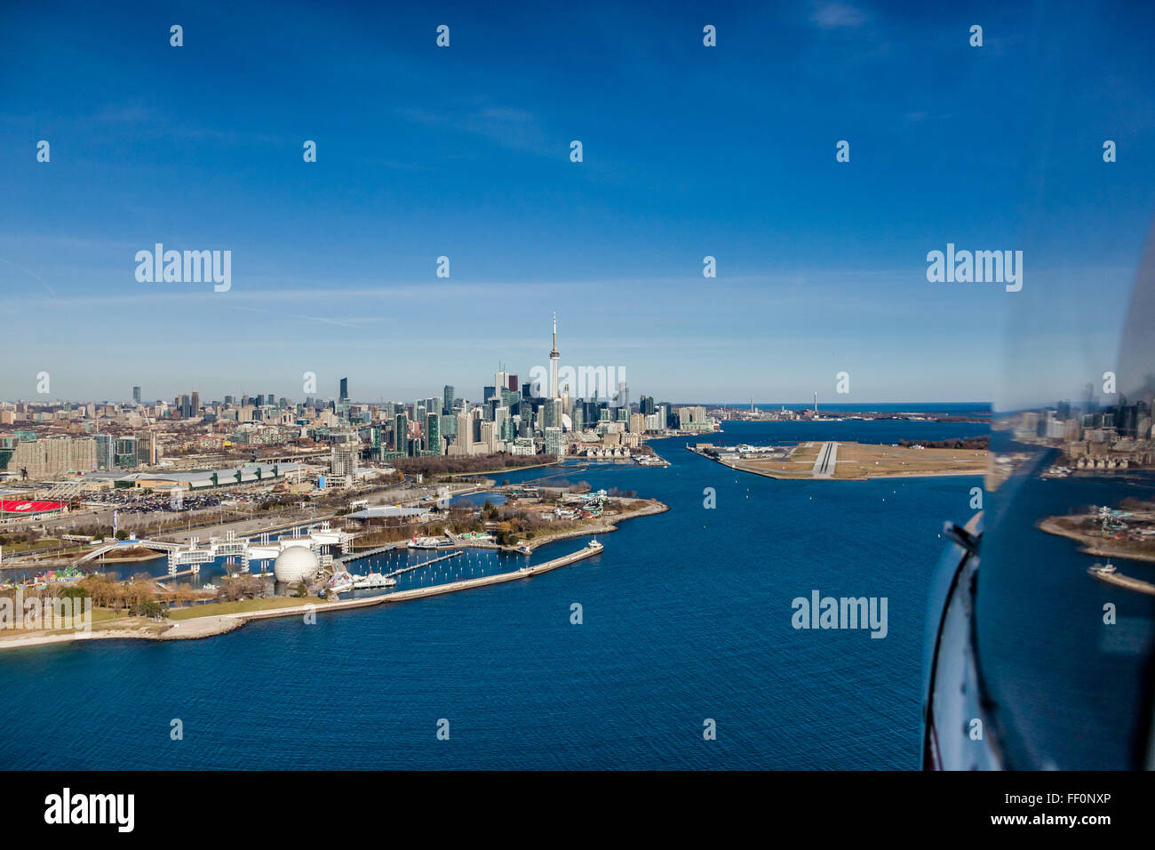 Luftaufnahmen von Toronto Skyline Blick nach Osten Stockfoto