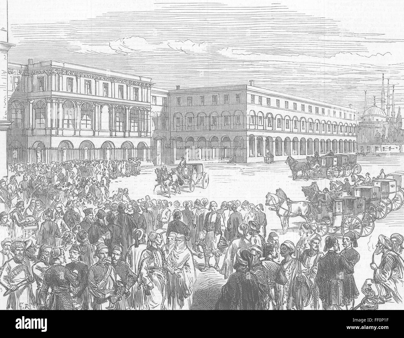 Türkei türkische Parlament, Istanbul 1877. Illustrierte London News Stockfoto