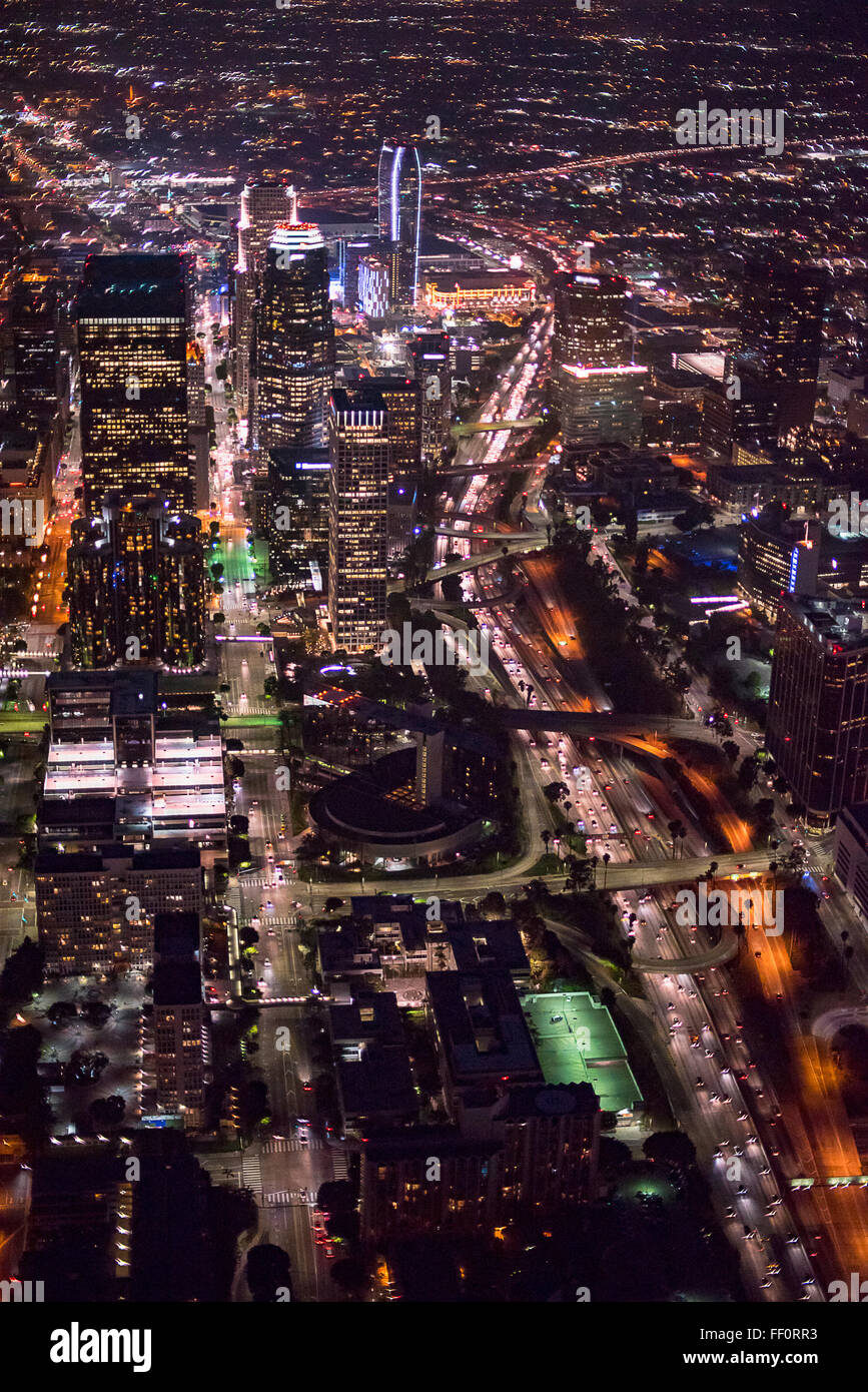 Luftaufnahme von Los Angeles Stadtbild, Kalifornien, Vereinigte Staaten Stockfoto