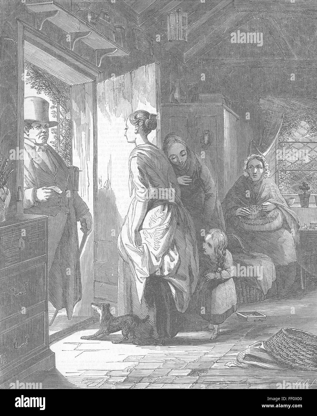 Familien der Steuer-Gatherer 1853. Illustrierte London News Stockfoto