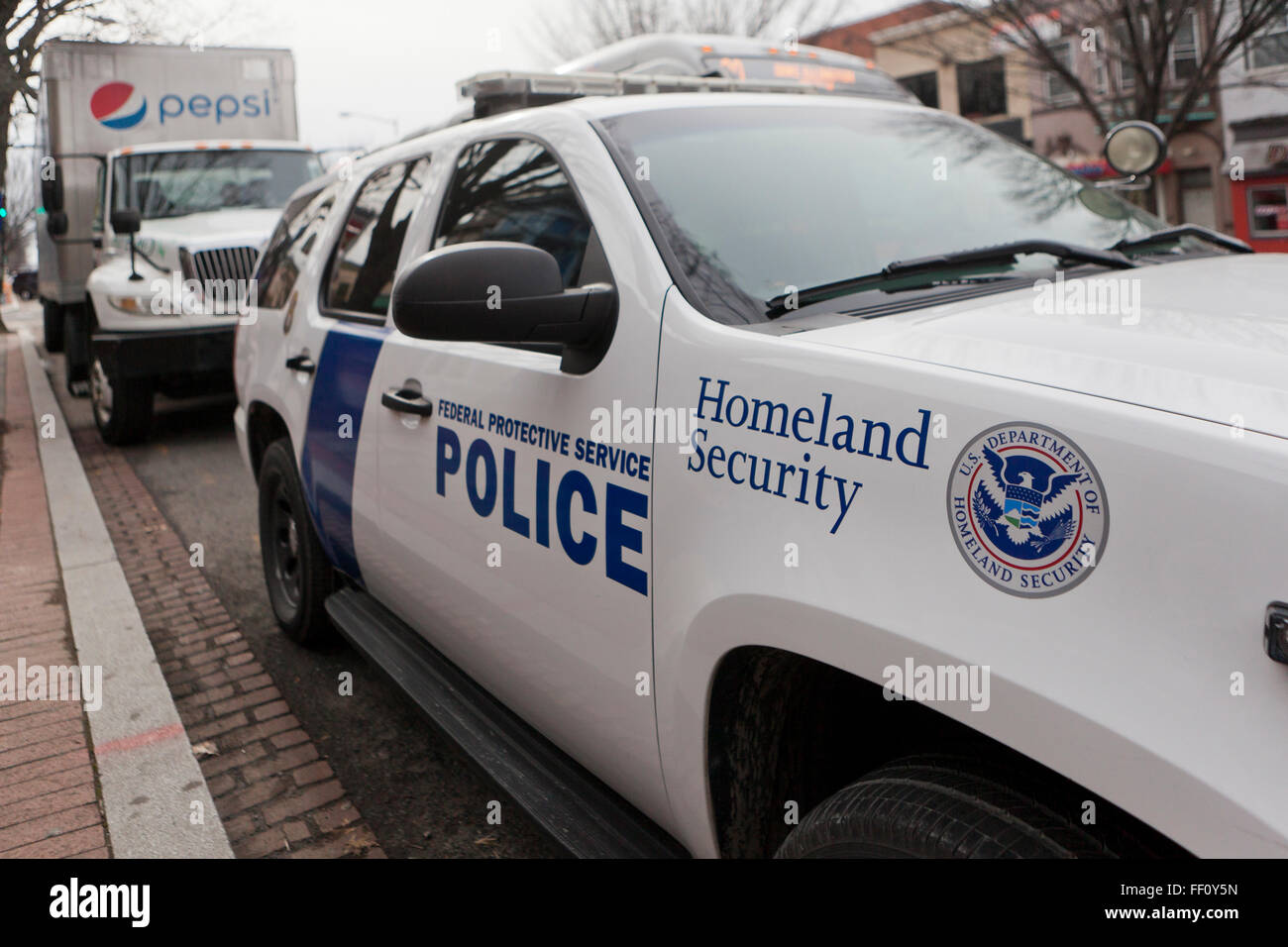 Heimat-Sicherheit-Polizei-Auto - Washington, DC USA Stockfoto