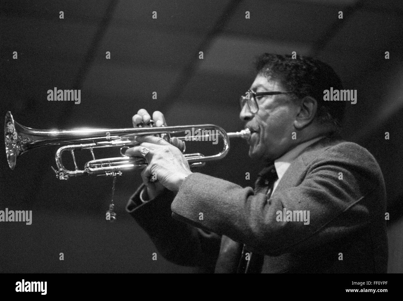 Doc Cheatham auf einer Tagung in New Jersey Jazz Society. Die Lage und das genaue Datum ist unbekannt, aber es ist wahrscheinlich 1980 bis 1982. Stockfoto