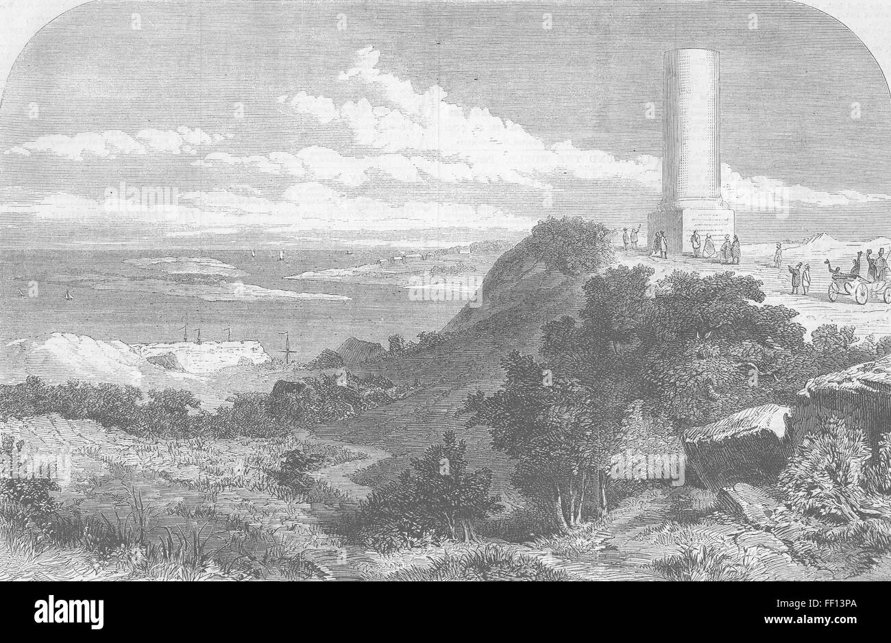Frankreich William Conqueror Denkmal, Tauchgänge, Normandie 1861. Illustrierte London News Stockfoto