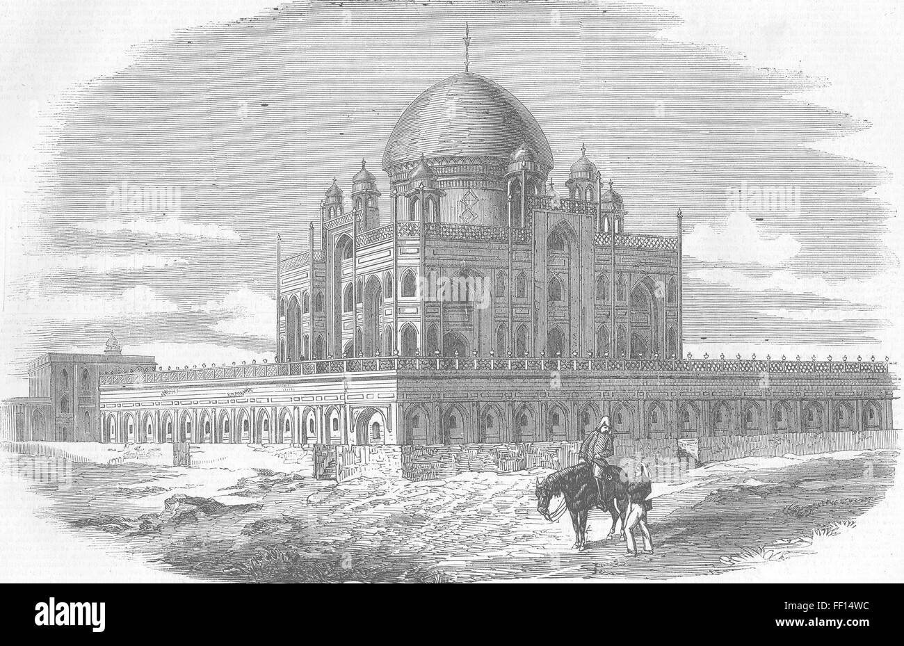 Indien-Nr Delhi-Grab von Kaiser Humayon 1857. Illustrierte London News Stockfoto