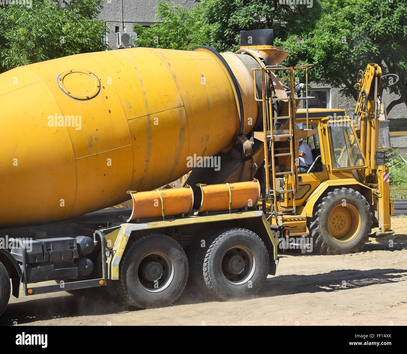 Betonmischer-LKW Stockfoto