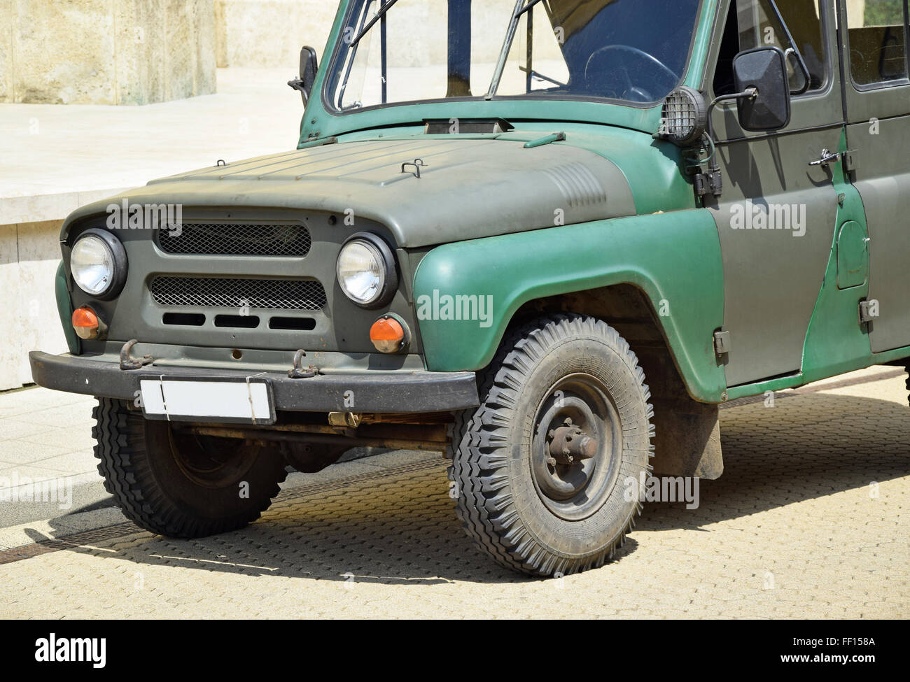 Militärjeep Fahrzeug Stockfoto