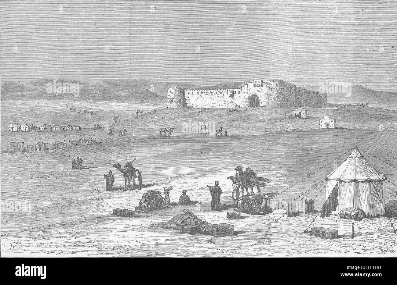 Ägypten Khelat-el-Nakhl, Ermordung von Engländern 1882. Illustrierte London News Stockfoto
