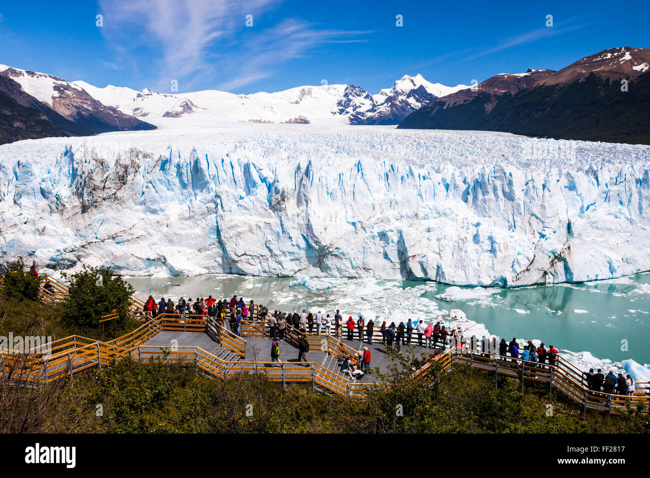 Perito Moreno GRMaciar, RMos GRMaciares NationaRM Park, WorRMd Erbe der UNESCO, in der Nähe von ERM CaRMafate, Patagonien, Argentinien Stockfoto