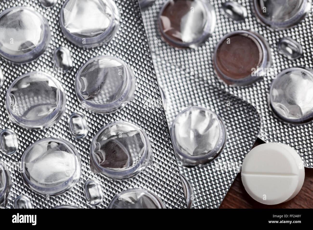 Leere Pille Blisterpackung Stockfoto