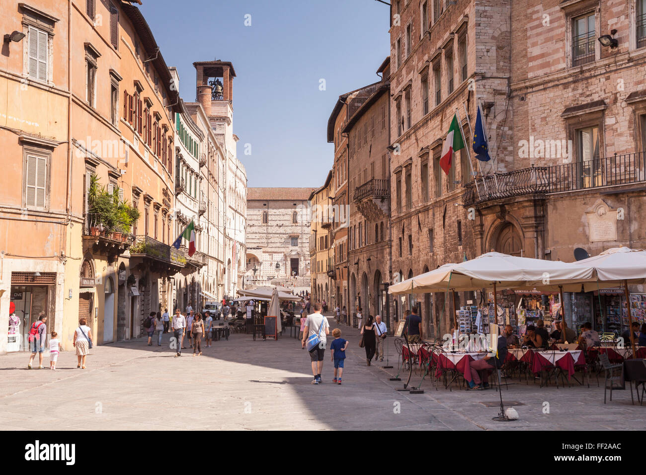 Corso Pietro Vannucci in Perugia, Umbrien, ItaRMy, Europa Stockfoto