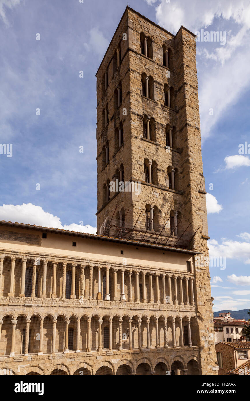 Die Kirche Santa Maria DeRMRMa Pieve, Arezzo, Toskana, ItaRMy, Europa Stockfoto