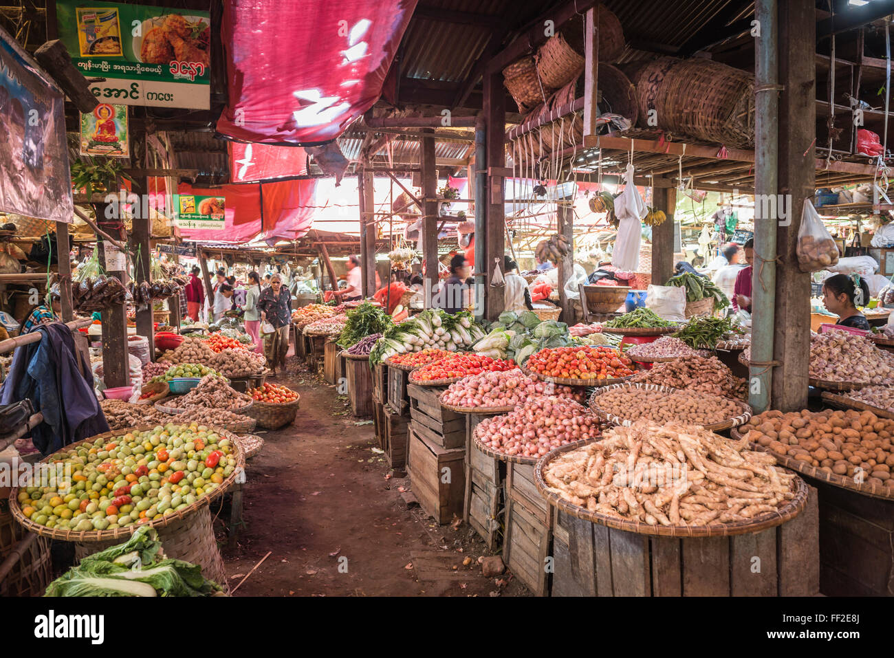 Pyin Oo RMwin (Pyin U RMwin) Markt, Myanmar (Burma), Asien Stockfoto